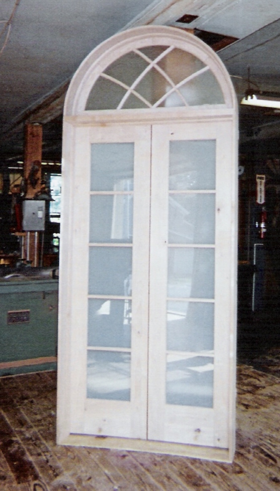 Custom Built Wood French Doors Interior Exterior Arch Top